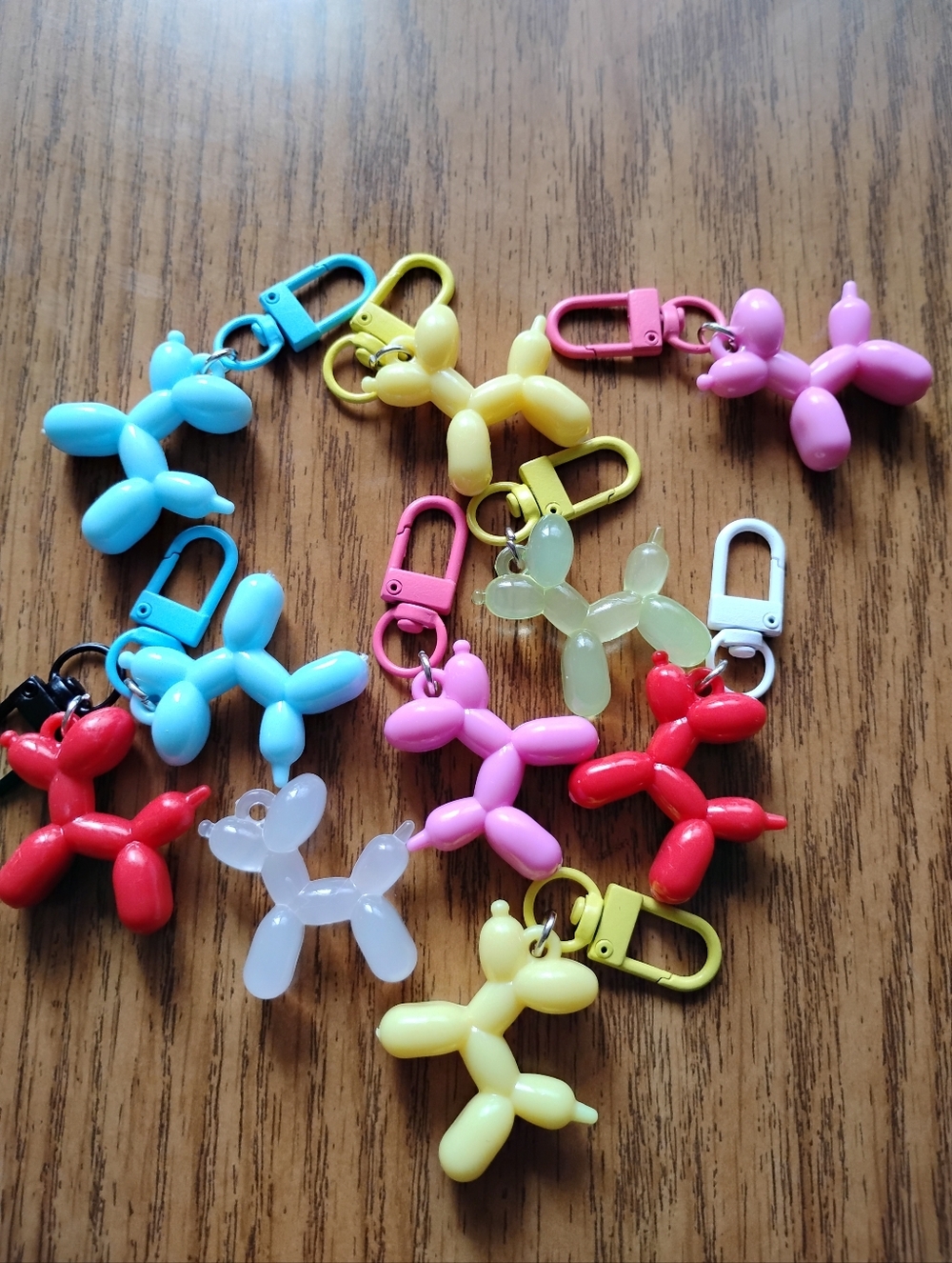Colorful Balloon Dog Keychain Charms - Assorted Colors